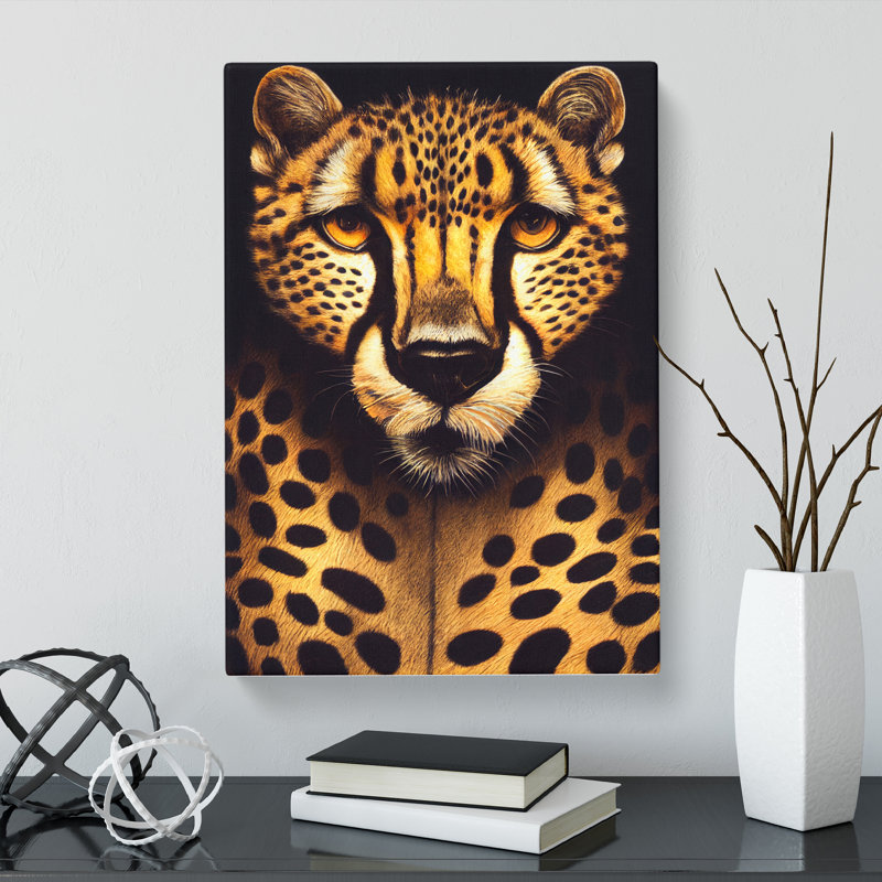 Cheetah Surrealism - Wrapped Canvas, 60cm H x 40cm W x 3cm D