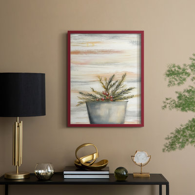 «Christmas Holiday Art DCCXL», reproduction d'art encadrée - bois massif