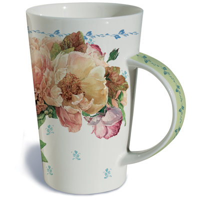 Grande tasse à café en porcelaine Cottage in Bloom