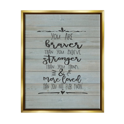 Art mural sur toile You Are Braver