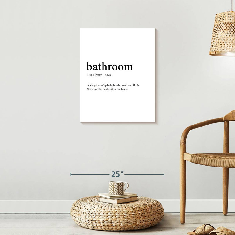 " Bathroom Definition " by Eleanor L., 25" H x 20" W x 1.25" D