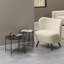 Side Table with Polished Marble Stone 52x40cm-851727524