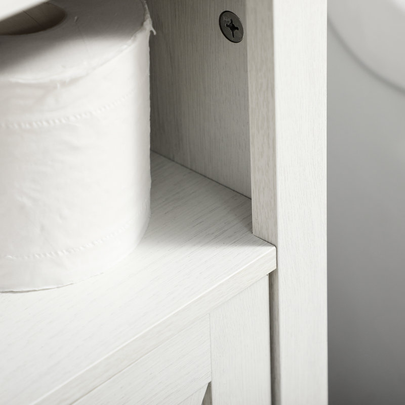 Armoire de salle de bain sous le lavabo, blanc, double porte, rangement compact, style,