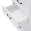 Meuble-lavabo autoportant de 71,6 po avec 2 portes fermées et 3 tiroirs, tablettes réglables, poignées en fer noir - Armoire de rangement moderne avec stratifié PB durable et panneau de fibres à densité moyenne