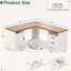 60‘’ L Shaped Desk with Wooden Drawers-1212139603-1212139602
