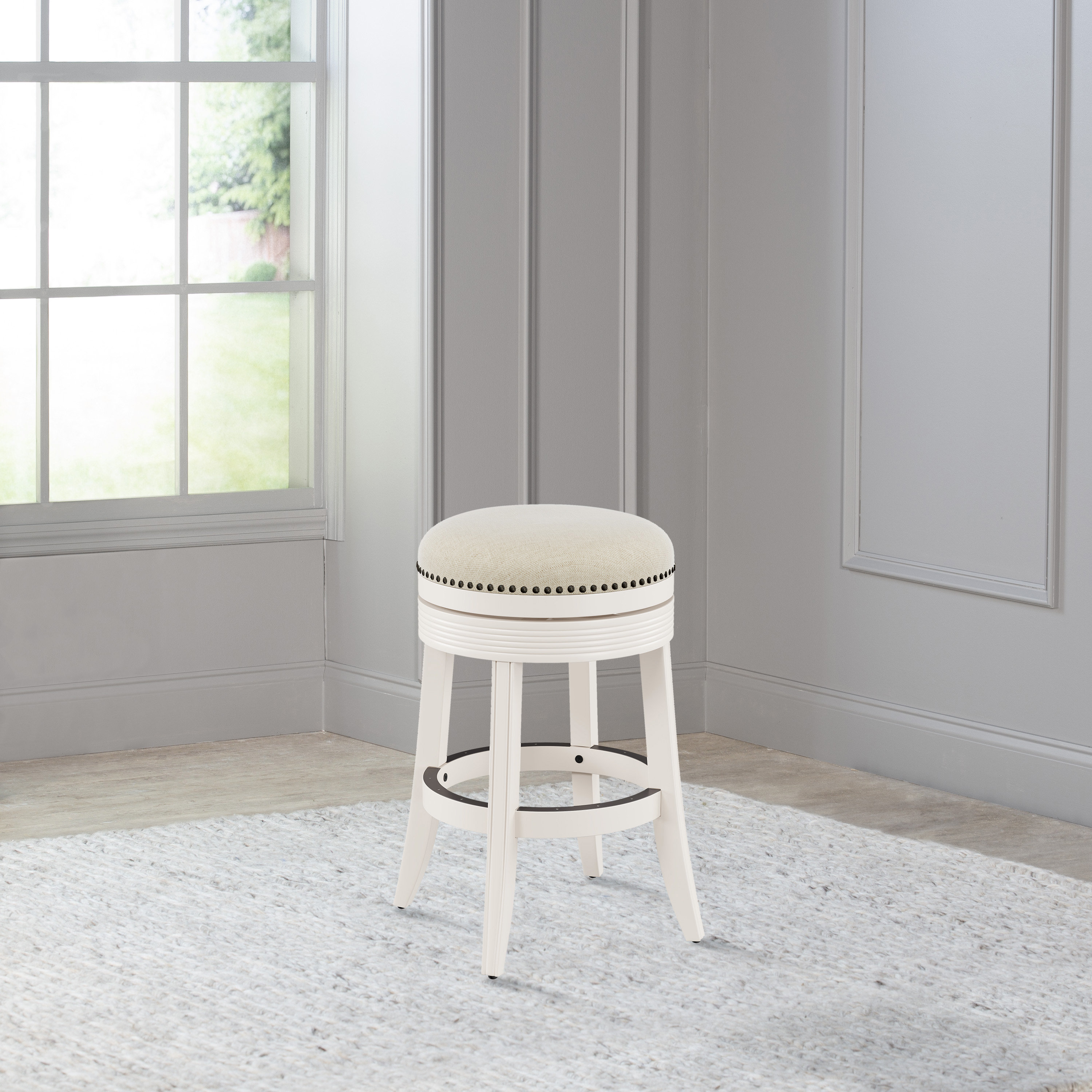 Spin swivel best sale backless counter stool