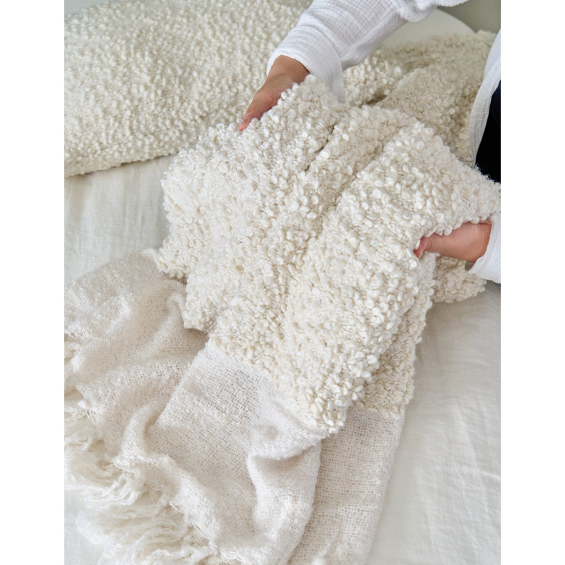 Murphy Throw Blanket, Ivory
