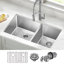 Évier de cuisine sous-comptoir en acier inoxydable de calibre 16 à double cuve 60/40 KRAUS Standart PRO™-98155509