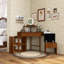 Ensemble de coiffeuse triangulaire avec station de charge et armoire de rangement amovible-750754024