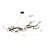 Transitional 16-Light Ceramic Floral Chandelier 
