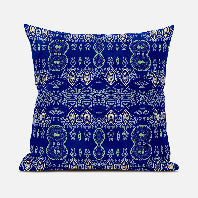  Housse et insert de coussin carré séphaline, 18 po x 18 po, Bleu marine