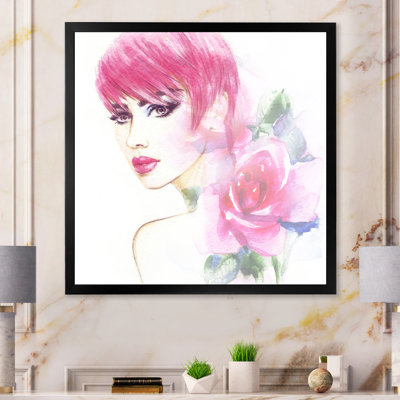 " Delicate Portrait Of A Fashion Woman With Hair "