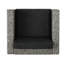 Fauteuil club d'extérieur (4) - Faux, eau, confortable, chaises modernes de 4, H 26,75 po, coussins, noir
