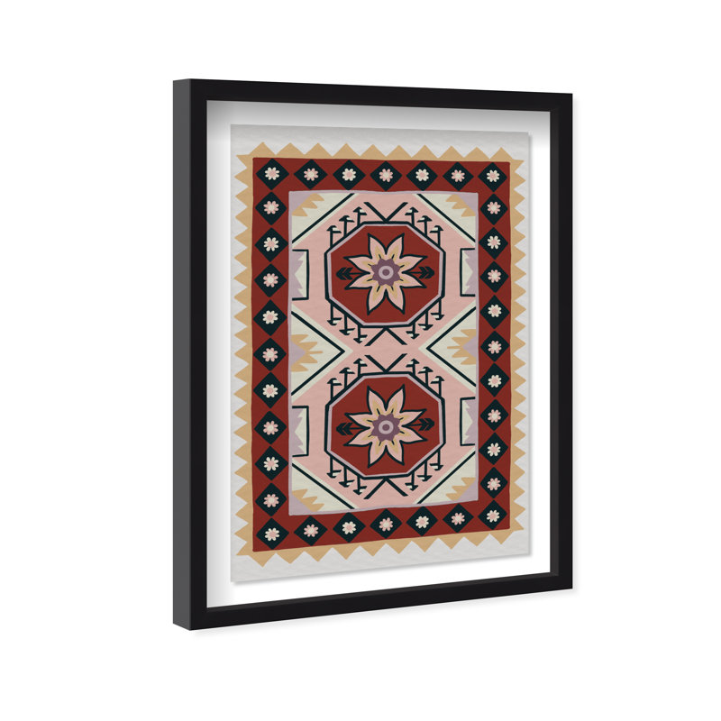 Daylight Damask Print by Oliver Gal, 25.5"H x 17.5"W, Black Shadowbox