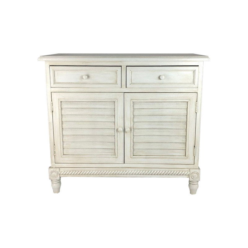Kimbro Solid Wood Accent Cabinet, White
