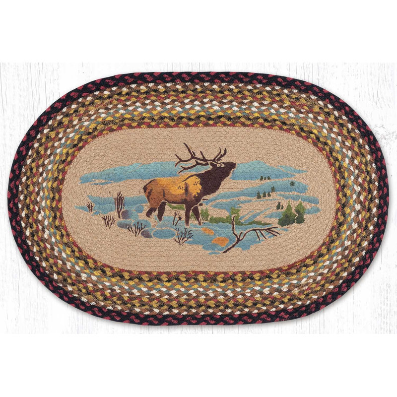 Tapis à imprimé à surface d’hiver elk