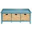 Banc sarcelle avec 3 tiroirs pour la chambre à coucher - et style moderne dans 3 rangements élégants