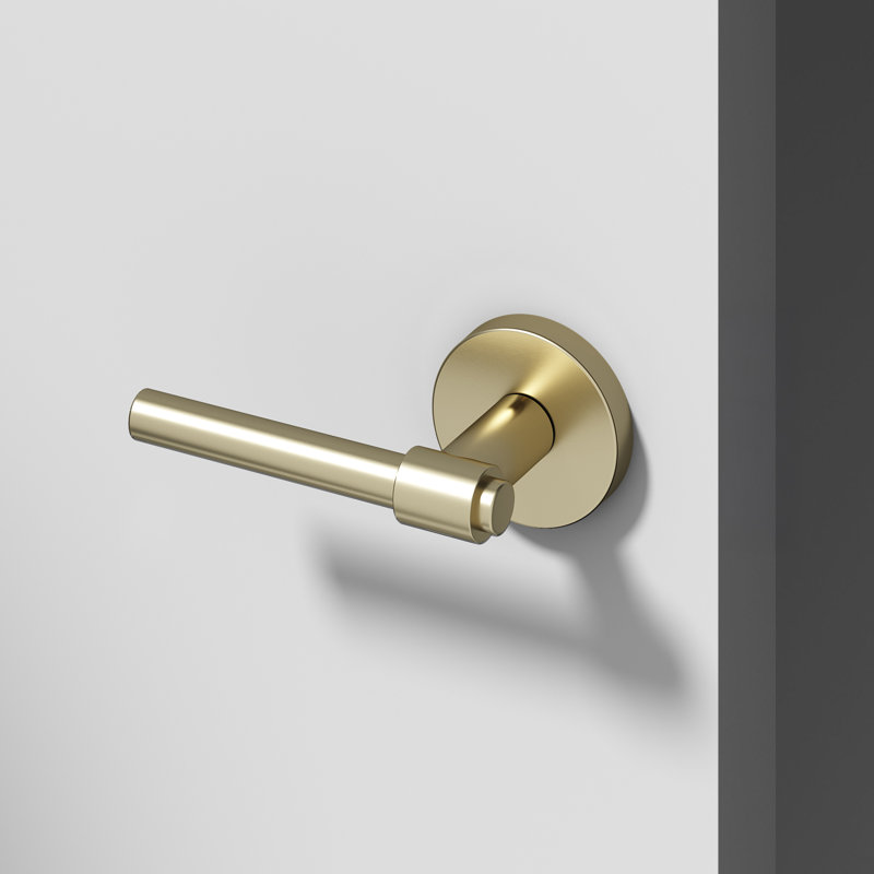 Levier de porte simple Zen Zen, Doré champagne brossé