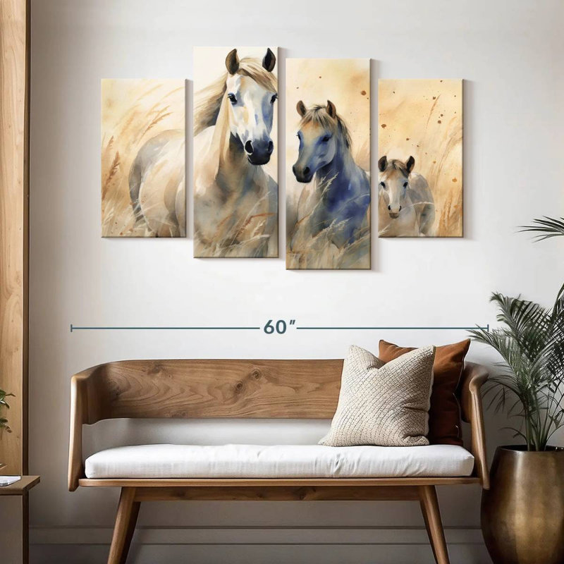 Brampt Grassland Horses, 32" H x 52" W