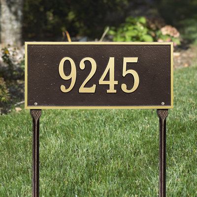 Hartford 1-Line Lawn Address Sign