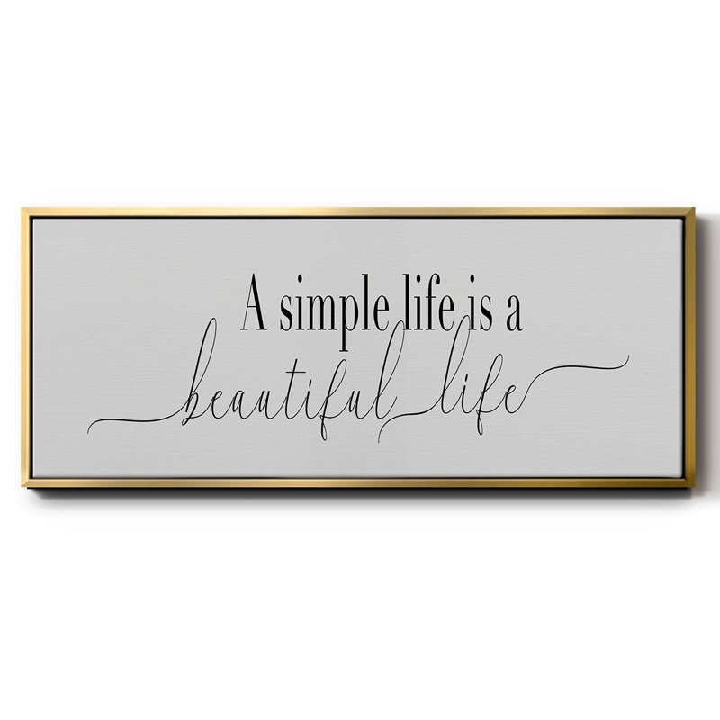 Simple Simple Life - toile encadrée, H 20 po x l 50 po