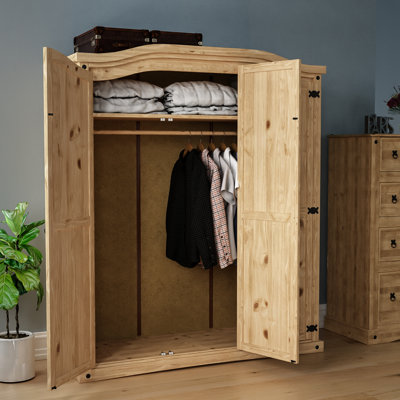 Harold 3 Door Solid Wood Wardrobe