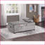 Banc de rangement Mid-Century moderne avec plateau relevable brun clair | Brun clair | Mid-Century moderne