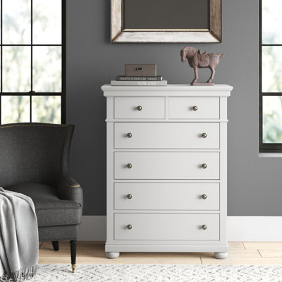 Commode en bois massif à 5 tiroirs Canterbury