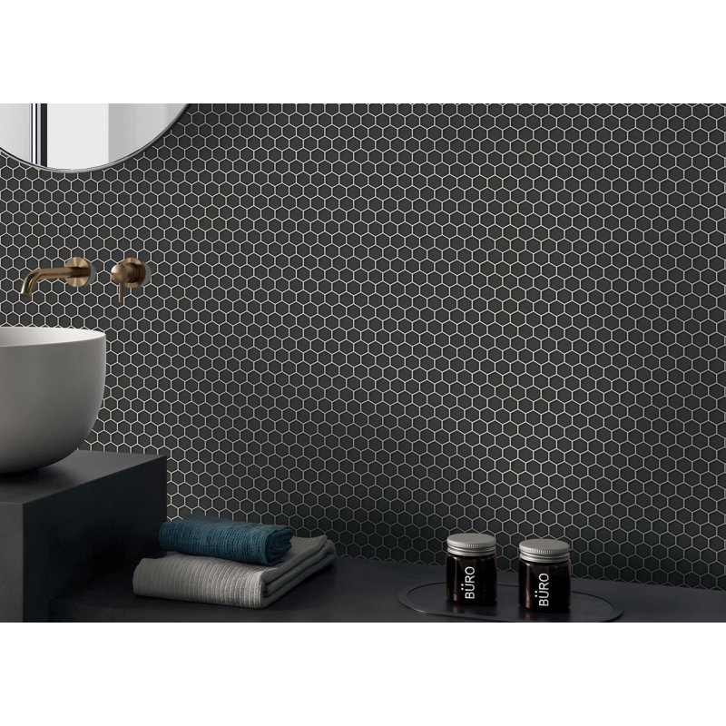 Savvy™ 11 In. X 12 In. Glossy Porcelain Floor And Wall Tile (14.05 Sq. Ft./Case), Pewter