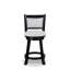 Tabouret pivotant à hauteur de comptoir 2 pièces, siège et repose-pieds rembourrés, structure noire, style moderne pour la hauteur des tabourets de meubles de salle à manger, coin cuisine contemporain