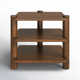 Hepburn 3 Shelf Wood Accent Table