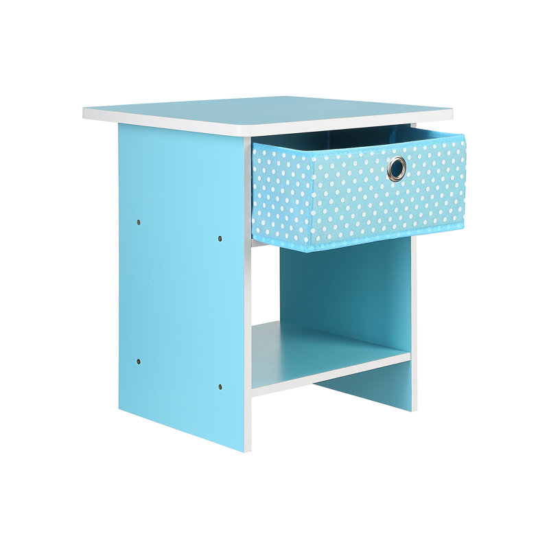 Brigette Sled End Table, Light Blue/Light Blue