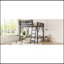Lit mezzanine double avec échelle, lit mezzanine double en métal avec tablettes de rangement, lit mezzanine haute