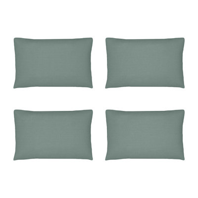 Set of 4 Sunbrella Throw Pillows, 12x20 Inch Rectangle Outdoor Throw Pillows Inserts with Covers