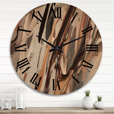 Horloge murale en bois massif Alyis