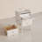 Narrow Solid Wood Nightstand with 2 Drawers-285118320-283522431
