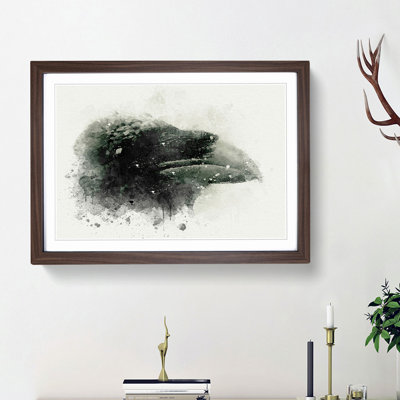 Crow in Alaska in Abstract - Picture Frame Graphic Art Print