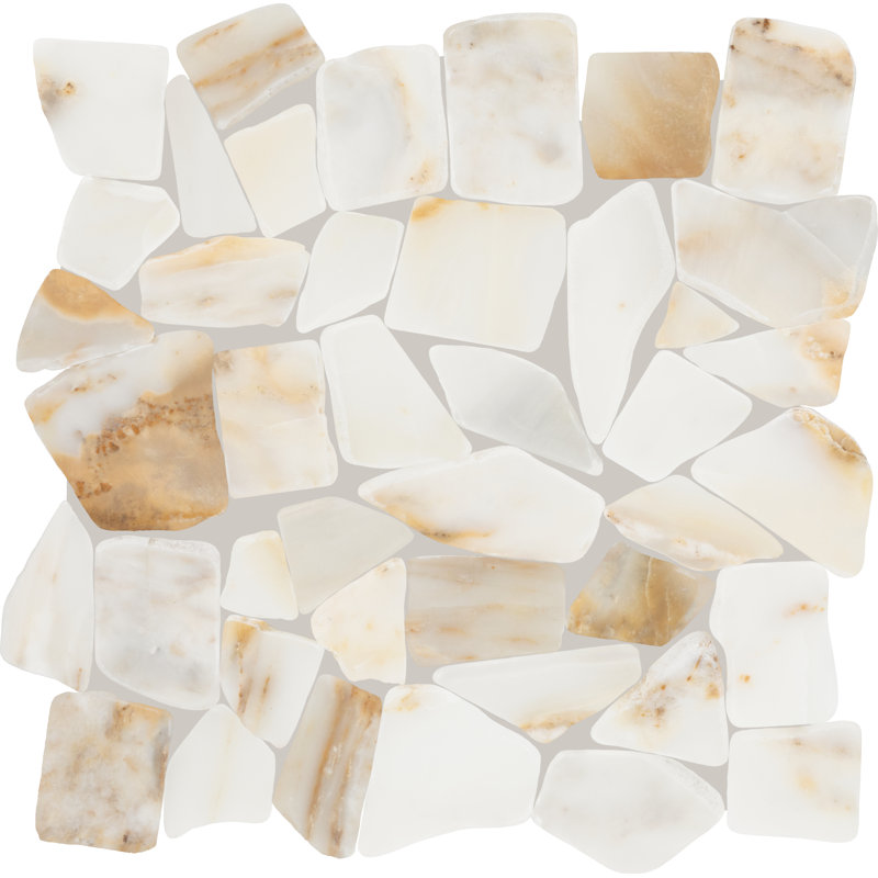 Gamma Natural Stone Pebble Wall and Floor Mosaic Tile (Set of 10), Bella