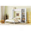 Grand lit escamotable mural avec tablettes, blanc-1663247364