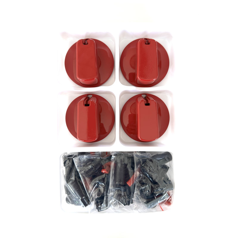 Poignée rouge universelle pour cuisinière à gaz et four - 55 mm, Rouge