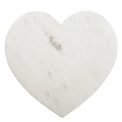  Eterna 12" Heart Shaped Marble Cheese Board