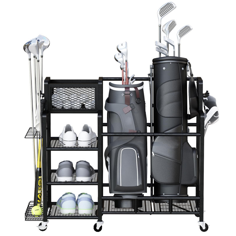Organisateur de sac de golf robuste avec roues verrouillables