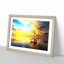 Boat upon a Lake During Sunrise in Abstract - Picture Frame Painting Print-55679215-55679218