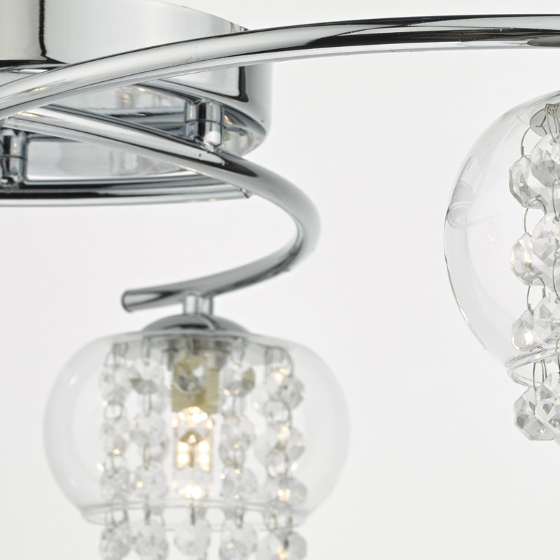 Macsen Glass Semi Flush Mount