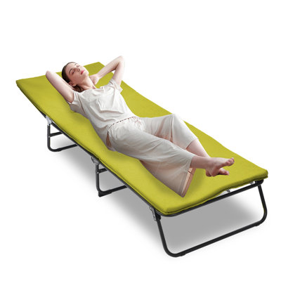 Lit de camp pliant pour adultes, lit de camp robuste à 5 angles pour lit de camp robuste avec sac de transport, lits de camp de voyage Oxford de 1200 D
