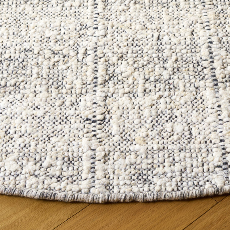 Manhattan Hand Woven Wool;Cotton Solid Color Rug, Round 6'