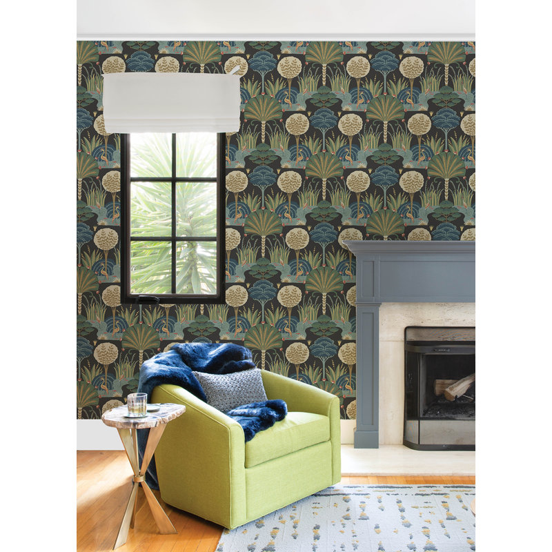 Papier peint Mandeville Tropical Paradise, gris