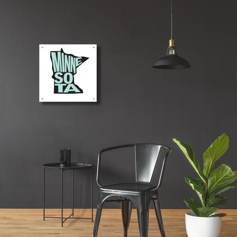 Art mural en verre acrylique épique «Minnesota 2» par Art Licensing Studio, 24 po x 24 po, H 24 po x l 24 po