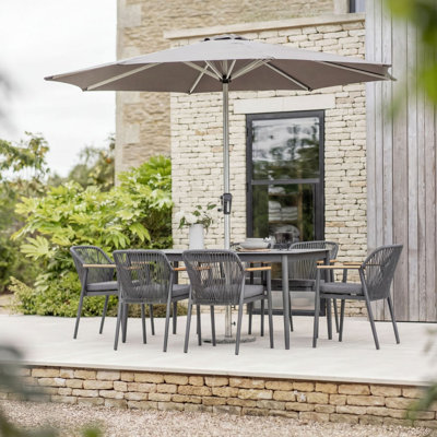 6 - Person Patio Dining Set with Rectangular Table , Cushions Included