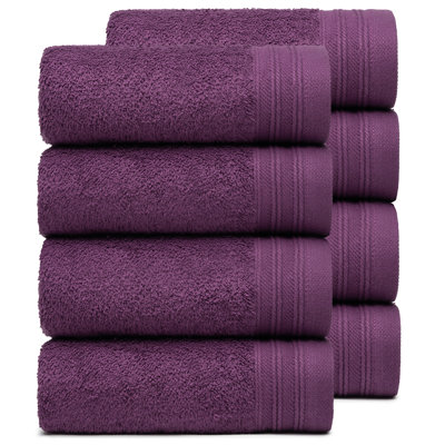 Ensemble de 8 serviettes 100% coton Raquel